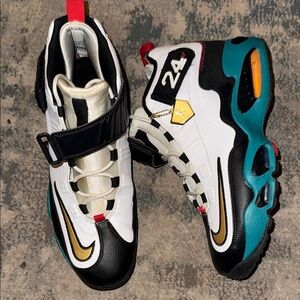 Nike Air Griffey Max 1 White Black Gold Teal Sneakers